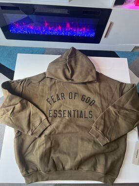 Fear of God Essentials Olive/Brown Crewneck Sweatshirt